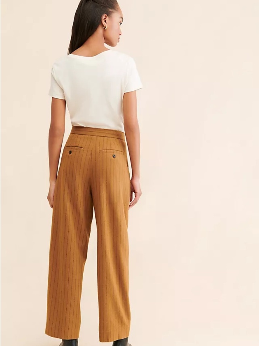 Madewell High Rise Rosendale Straight Pant in Pinstripe